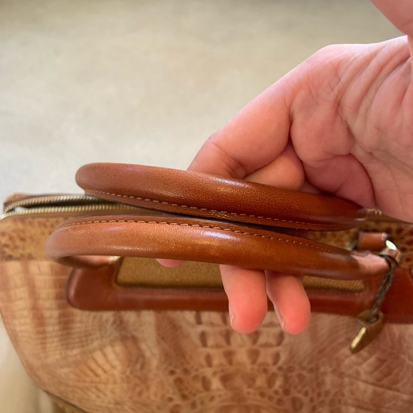 Brahmin Tri-color Toasted Almond large Crocodile Embossed Tote - Picture 6 of 6